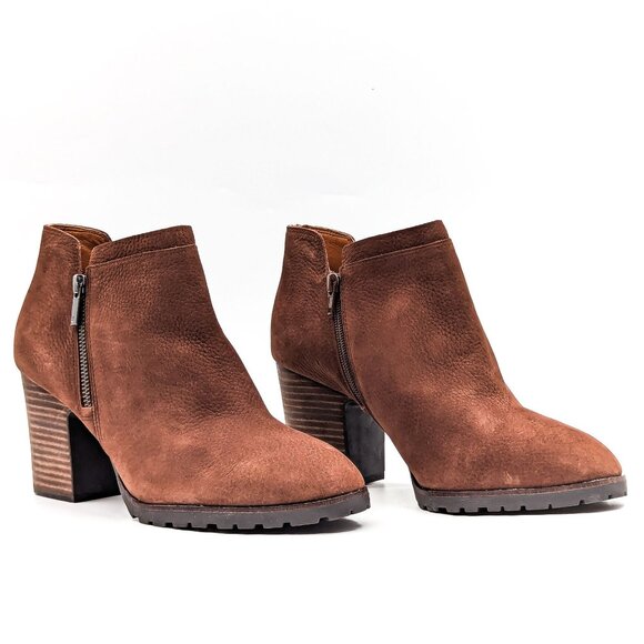 Lucky Brand Women Nyrima Soil Leather Summer Lug Sole Boots Size 11 - Picture 1 of 12